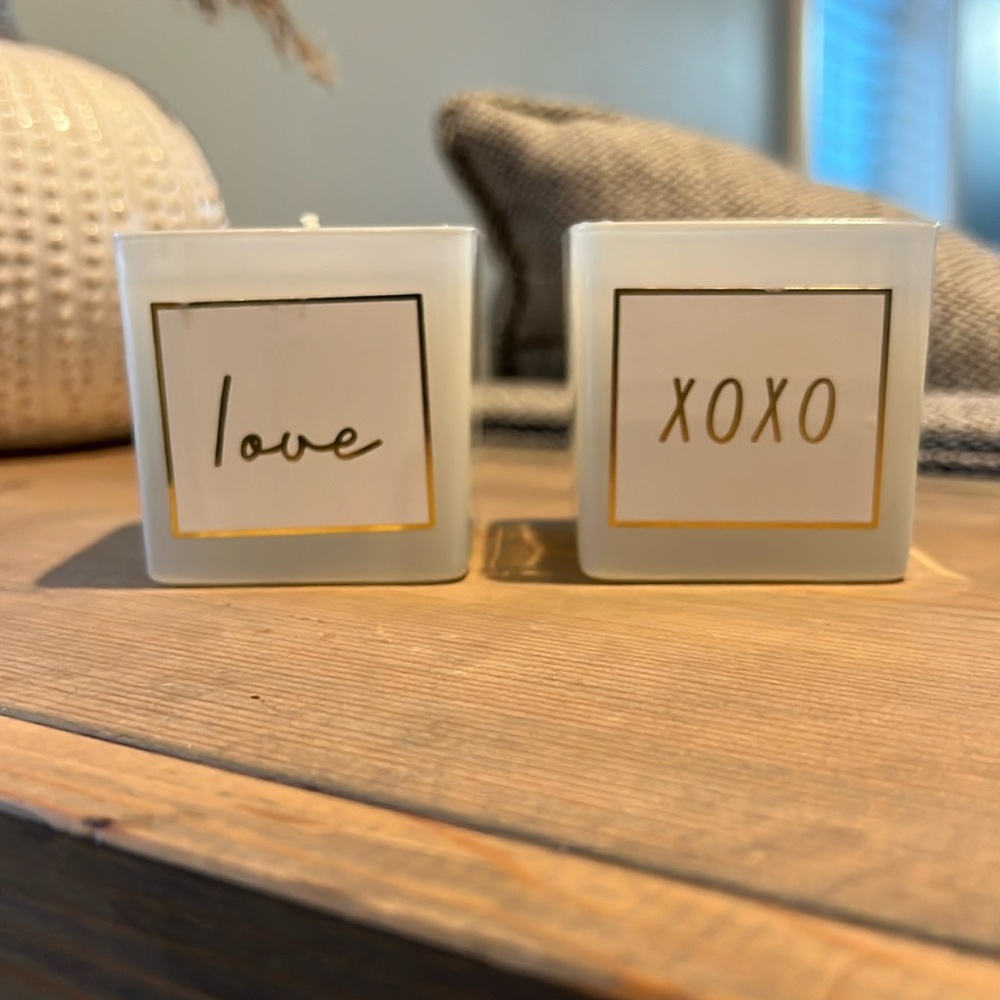 Valentines love candles